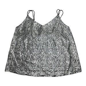 Snakeskin Print Cami Top – Sleek & Sexy Spaghetti Strap Tank Size XL